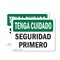Signmission 7 in Height, 10 in Width, Vinyl Decal, Rectangle, Spanish OS-2PACK-BC-D-710-L-10045 - alternate 1